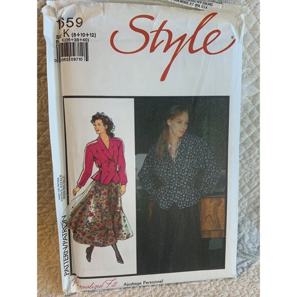 Style Misses Jacket Skirt Sewing Pattern sz 8-12 1659 - uncut - Picture 4 of 10